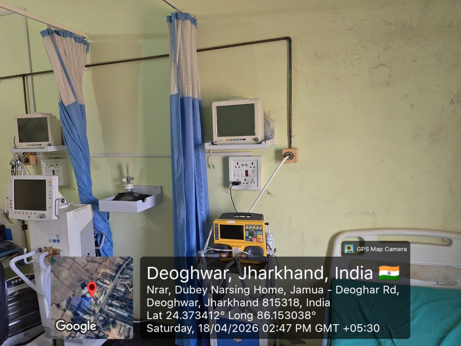 ICU monitoring equipment at Dubey Nursing Home
