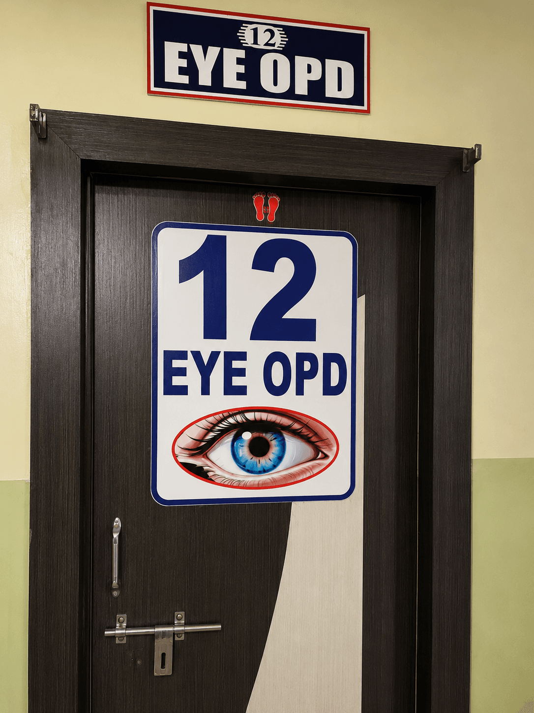 Eye OPD entrance at Dubey Nursing Home