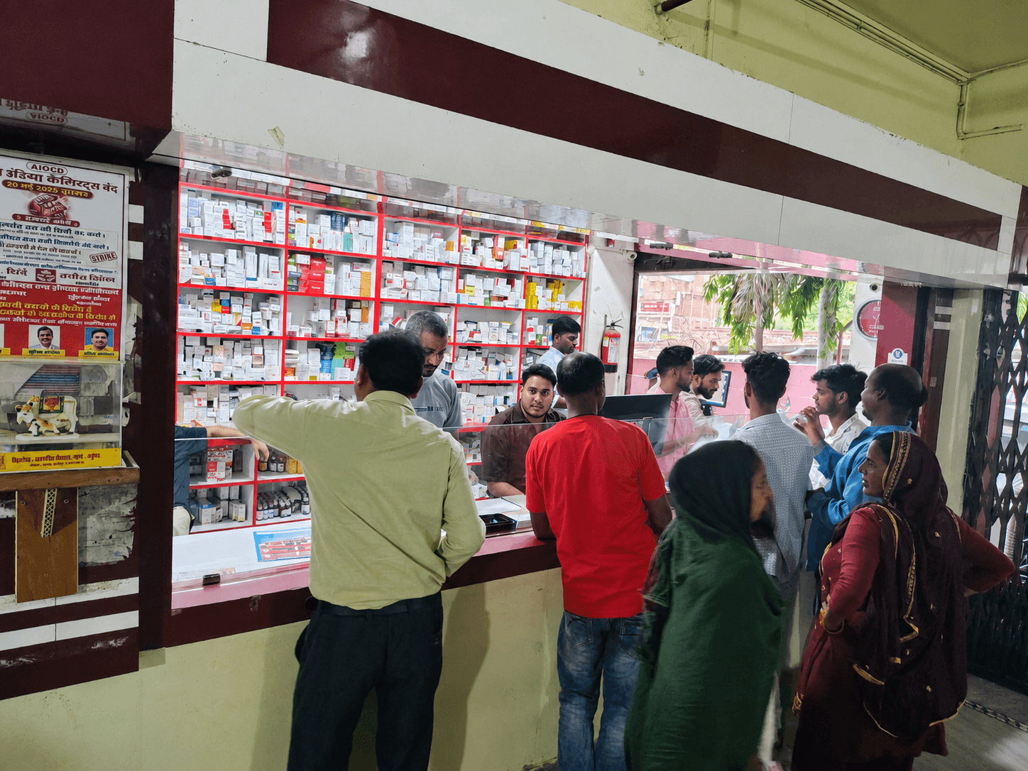 In-house pharmacy counter at Dubey Nursing Home